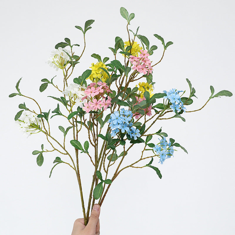 2 Pcs 33.4 Inch Blue Plumbago Artificial Silk Flower Stems