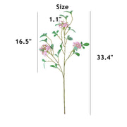 2 Pcs 33.4 Inch Blue Plumbago Artificial Silk Flower Stems
