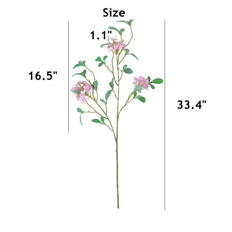 2 Pcs 33.4 Inch Blue Plumbago Artificial Silk Flower Stems