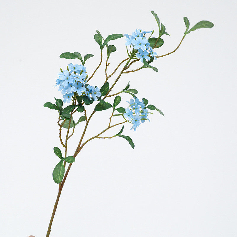 2 Pcs 33.4 Inch Blue Plumbago Artificial Silk Flower Stems