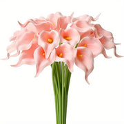20 Pcs Artificial Calla Lily Bouquets Real Touch Silk Flowers for Centerpieces