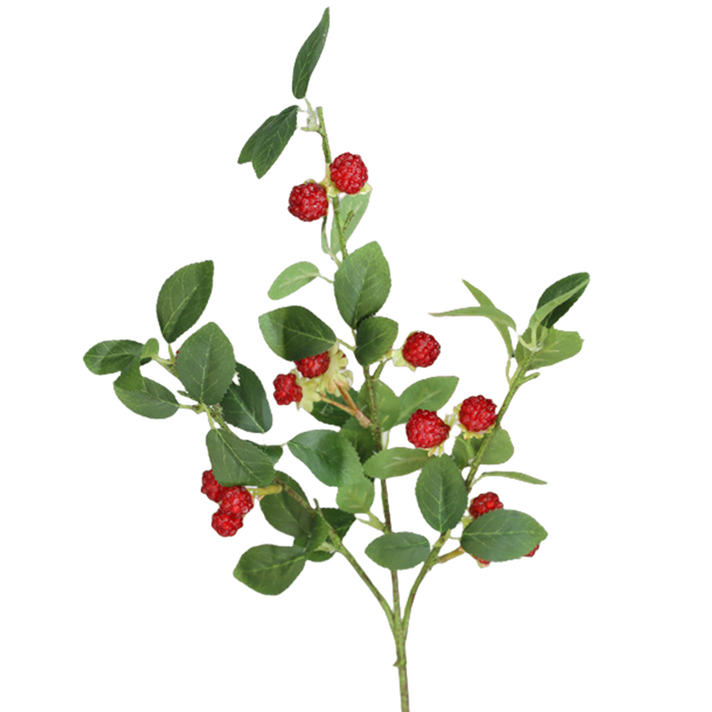 10 Pcs Artificial Raspberry Berry Stems Branches Picks Bulk Wholesale