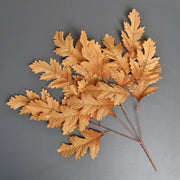24 Inch Artificial Oak Leaf Stems 10 Pcs Bulk Autumn Thanksgiving Decor Silk Leaves