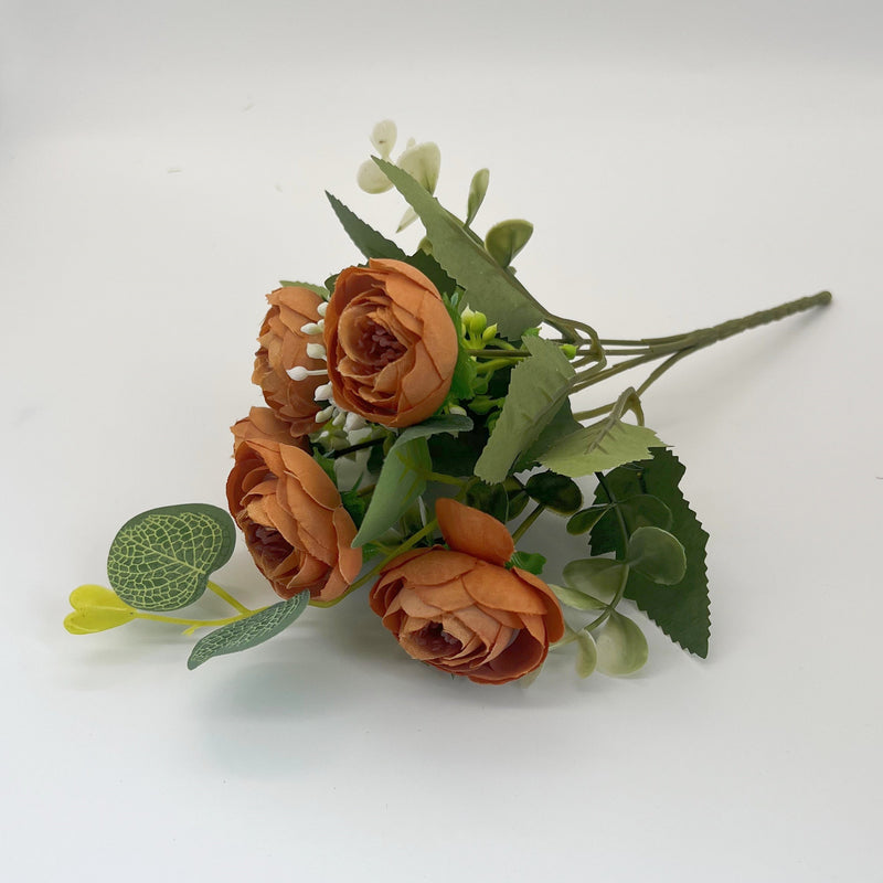 10" Artificial Small Peony Buds Bush Bouquets, 10 Colors, 10 Pcs for Crafts Wholesale