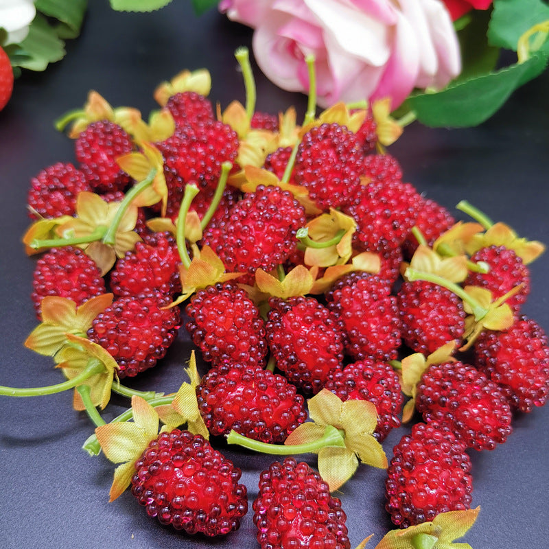 10 Pcs Artificial Mulberry Fruit Stems, Lifelike Silk Mulberry Decorations for Home, Bulk Set