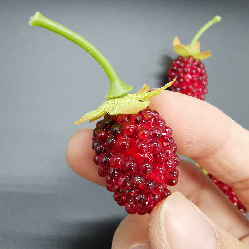 10 Pcs Artificial Mulberry Fruit Stems, Lifelike Silk Mulberry Decorations for Home, Bulk Set