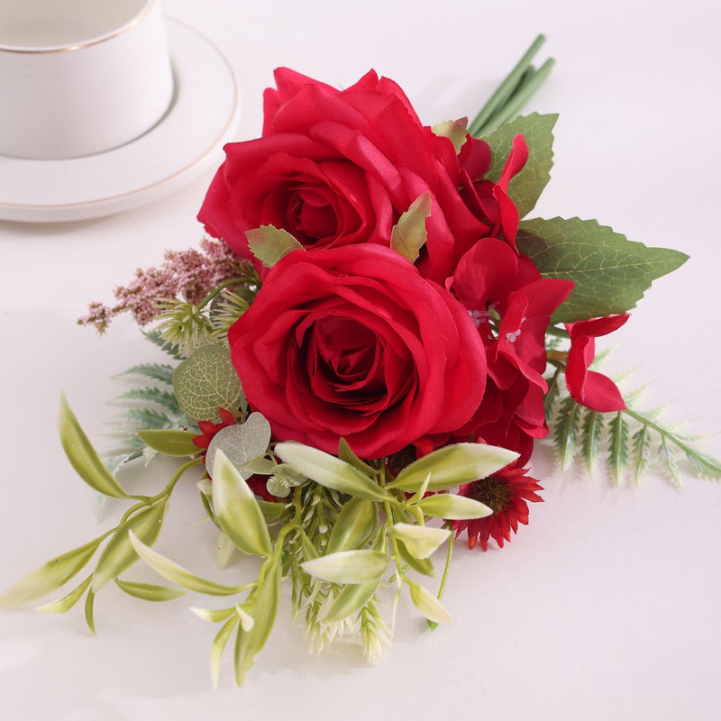 15.7 Inch Artificial Rose Bouquet, Bulk Bundle, Wholesale Quantity