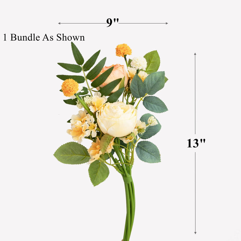 13 Inch Faux Peony Bouquet 10 Stems Artificial Silk Flowers for Wedding Crafts Bulk Bundle