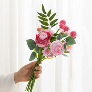 13 Inch Faux Peony Bouquet 10 Stems Artificial Silk Flowers for Wedding Crafts Bulk Bundle