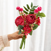 13 Inch Faux Peony Bouquet 10 Stems Artificial Silk Flowers for Wedding Crafts Bulk Bundle