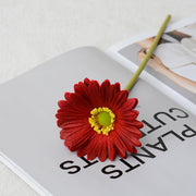 11.8 Inch Artificial Gerbera Daisy Stems, 6 Pcs Real Touch PU Flowers with Bendable Stems for Wedding Bouquets and Home Decor
