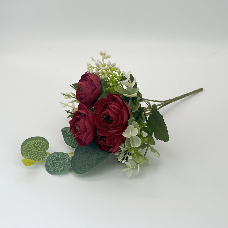 10" Artificial Small Peony Buds Bush Bouquets, 10 Colors, 10 Pcs for Crafts Wholesale