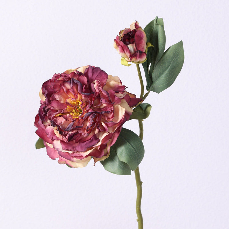 19 Inch Large Peony Spray Stem, 1 Pc, Real Touch Artificial Flower for Arrangement