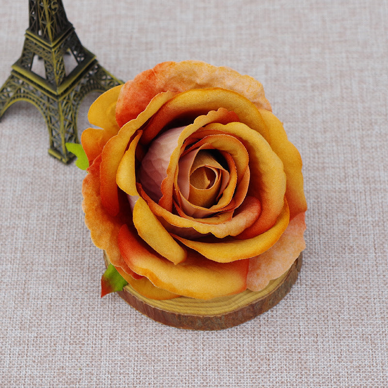 10 Pcs Artificial Bionic Flannel Rose Heads for DIY Wedding Party Baby Shower Decoration