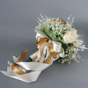 10 Pcs Burnt Orange Artificial Silk Rose Wedding Bridal Bouquet Flowers Bulk Wholesale