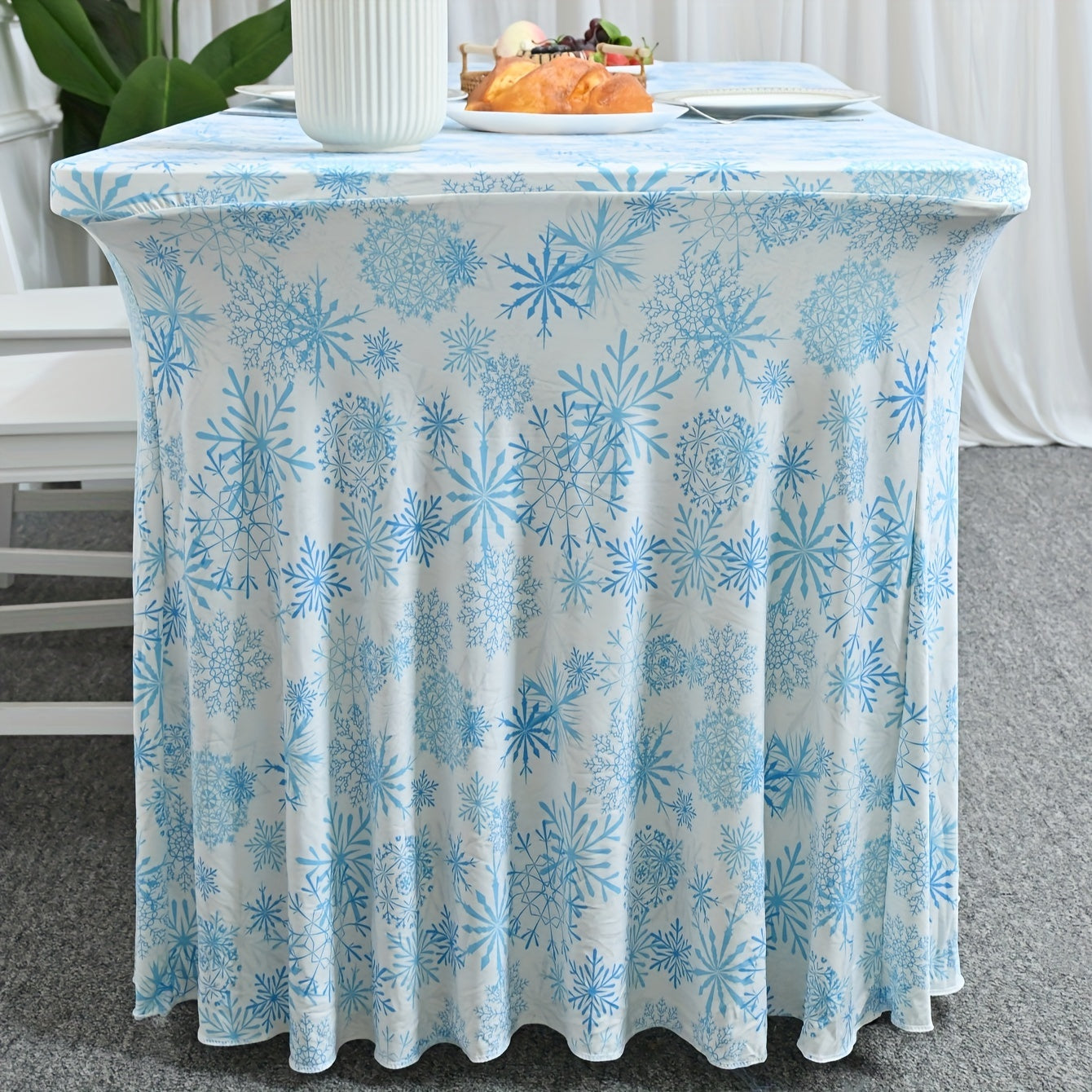 Bulk Waterproof Snowflake Pattern Tablecloth Suitable for Wedding and Holiday Party Decoration Wholesale