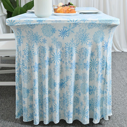 Bulk Waterproof Snowflake Pattern Tablecloth Suitable for Wedding and Holiday Party Decoration Wholesale