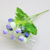 Bulk 13" Mini Rose Buds Silk Flowers Bush Artificial Flowers for Wedding Home Decor Wholesale