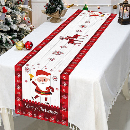 Bulk 12.5x71 Inch Christmas Table Runner Christmas Trees Design for Home Parties Winter Seasonal Holiday Kitchen Dining Table Decorations Wholesale