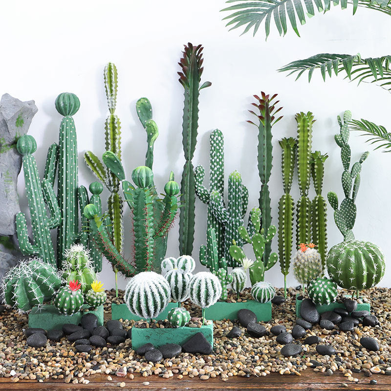 10 Pcs Artificial Cactus Stems Bulk Set Faux Succulent Plants for Landscaping