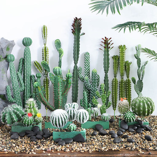 10 Pcs Artificial Cactus Stems Bulk Set Faux Succulent Plants for Landscaping