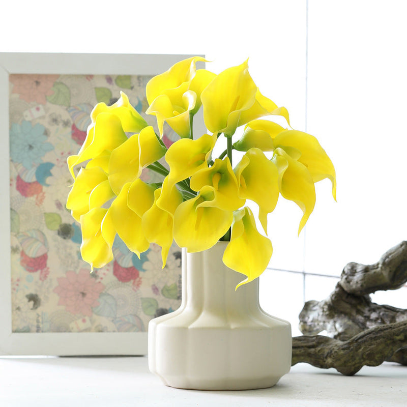 13 Inch Calla Lily Bouquet 12 Stems Real Touch Artificial Flowers for Table Centerpieces