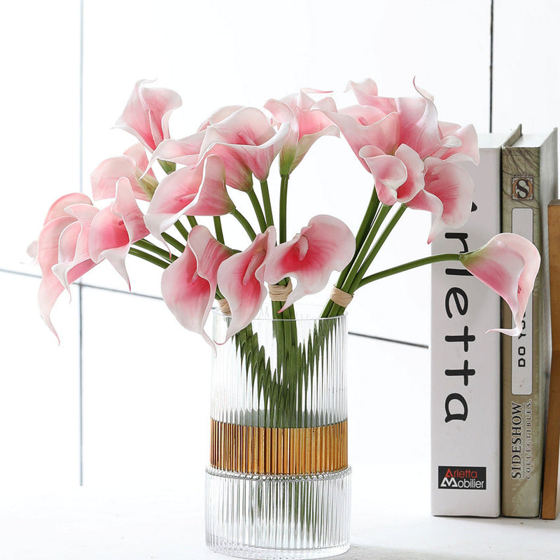13 Inch Calla Lily Bouquet 12 Stems Real Touch Artificial Flowers for Table Centerpieces
