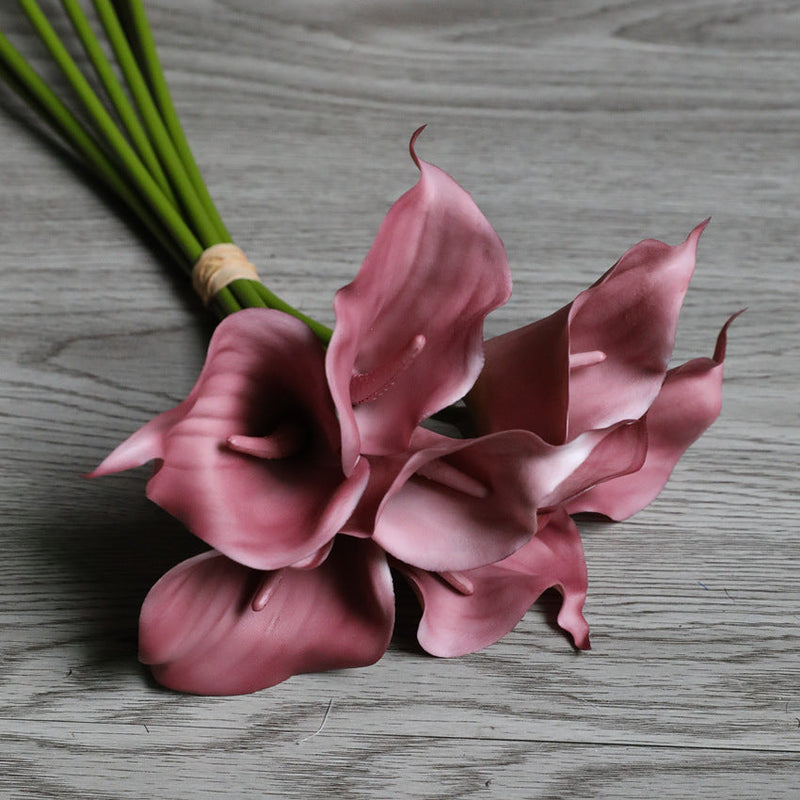 13 Inch Calla Lily Bouquet 12 Stems Real Touch Artificial Flowers for Table Centerpieces