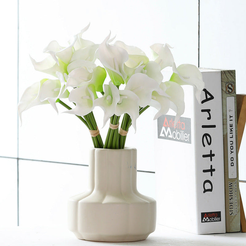 13 Inch Calla Lily Bouquet 12 Stems Real Touch Artificial Flowers for Table Centerpieces
