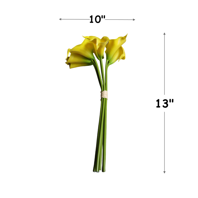 13 Inch Calla Lily Bouquet 12 Stems Real Touch Artificial Flowers for Table Centerpieces