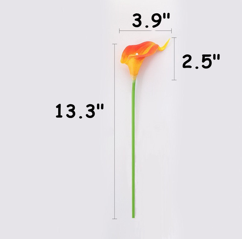 10 Pcs Artificial Calla Lily Stems Bouquet, Real Touch Faux Flowers, Bulk Wholesale