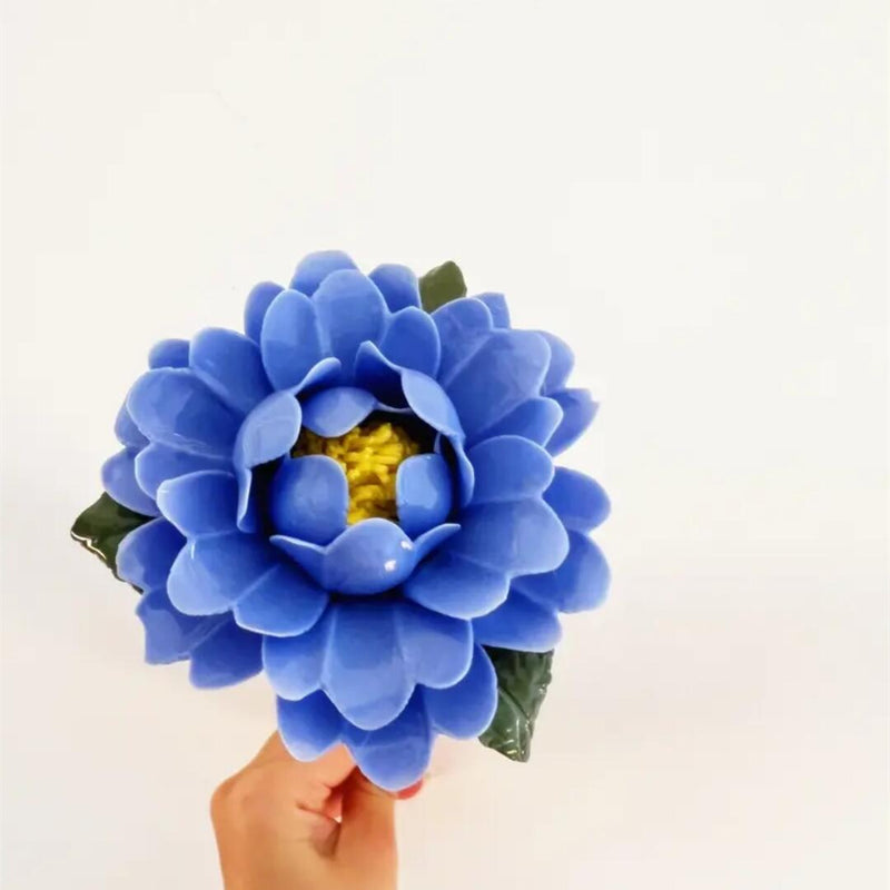 Porcelain Camellia Flower Stems 10 Pcs Ceramic Artificial Floral Craft Decoration
