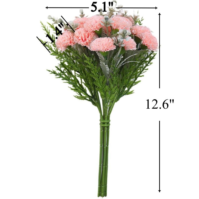 12.6 Inch Artificial Silk Carnation Bouquet Bulk Wholesale