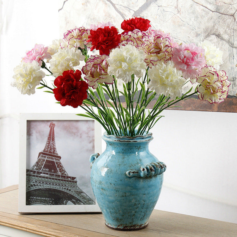 19 Inch Artificial Silk Carnation Flowers Bulk Wholesale
