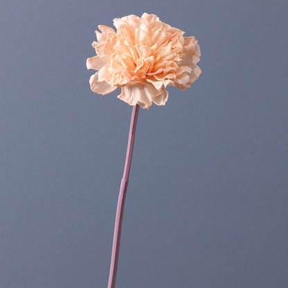 Bulk Autumn Silk Flowers 17" Burnt Retro Curly Edge Carnation Stems Wholesale