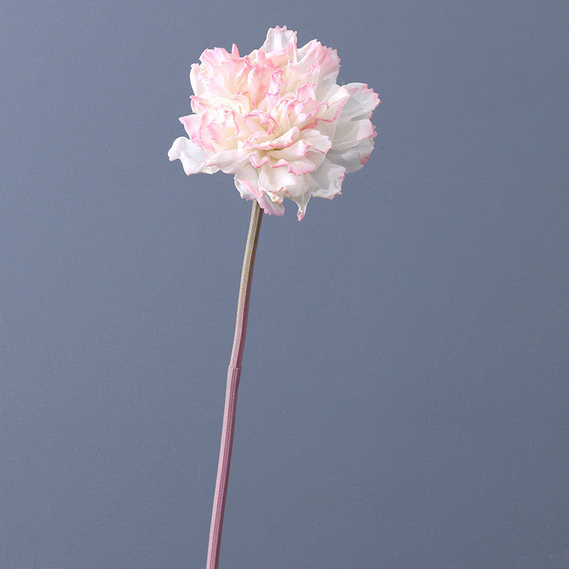 Bulk Autumn Silk Flowers 17" Burnt Retro Curly Edge Carnation Stems Wholesale