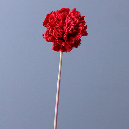 Bulk Autumn Silk Flowers 17" Burnt Retro Curly Edge Carnation Stems Wholesale