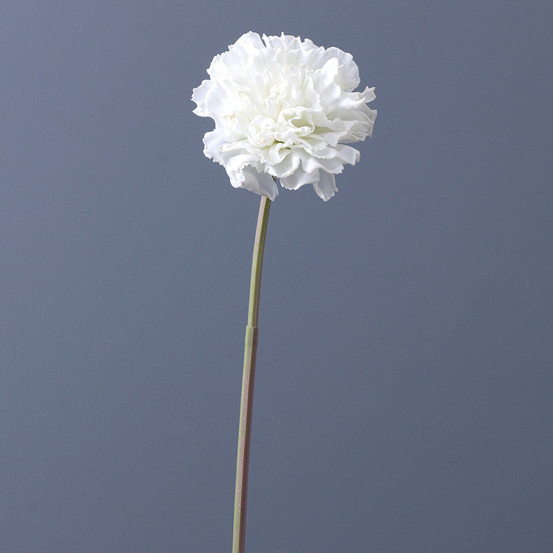 Bulk Autumn Silk Flowers 17" Burnt Retro Curly Edge Carnation Stems Wholesale