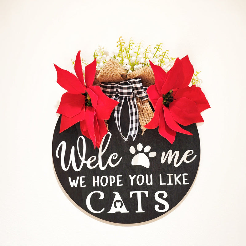 12 Inch Artificial Christmas Dog Wreaths for Front Door, Pet Welcome Wreaths, Bulk Wholesale Pack