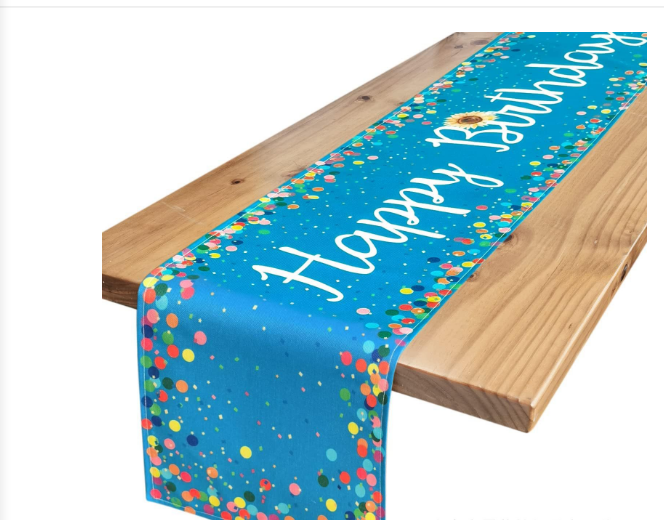 Bulk Birthday Theme Table Runners for Birthday Parties Indoor and Outdoor Wholesale
