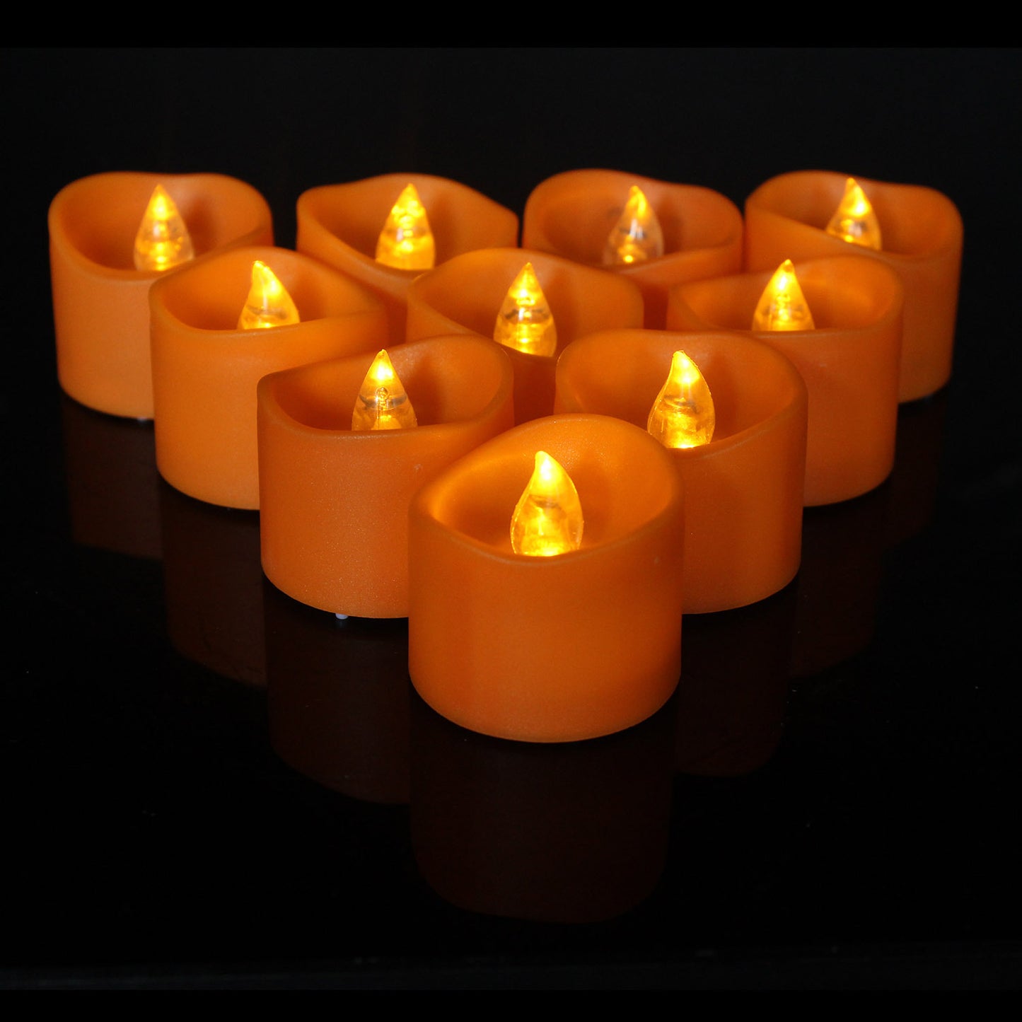 Premium Reusable LED Tea Lights 12 Pack Frosted Flickering Wedding Anniversary Votive Centerpiece Table Settings Eco Friendly