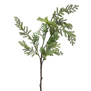 Artificial Cedar Branches 6 Stems 18 Inch Real Touch Christmas Greenery