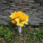 Bulk Artificial Clivia Flowers in Vase for Cemetery Graves Memorial Arrangements