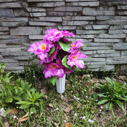 Gladiolus Artificial Flowers Bulk 12 Inch with Vase 10 Pcs Cemetery Grave Memorial Arrangements