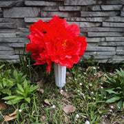 Artificial Peony Flowers in Vase for Cemetery Graves Memorials Bulk Wholesale Arrangement
