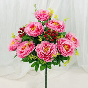 20 Inch Artificial Peony Bush Flowers for Cemetery Grave – Bulk Wholesale