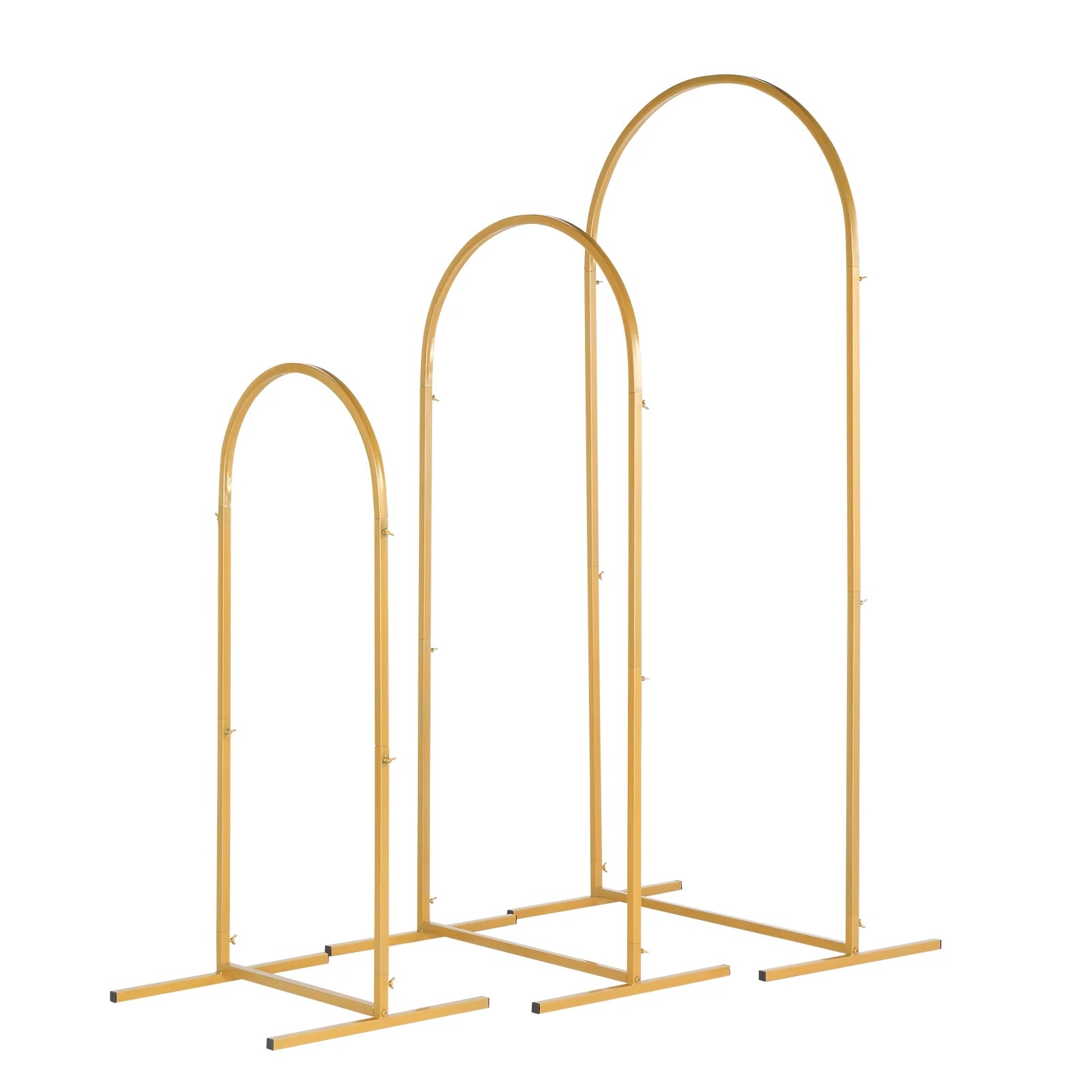 Bulk Gold Wedding Arch Metal Wedding Arch for Wedding Ceremony Birthday Party Bridal Baby Shower Photo Booth Garden Floral Balloon Arch Decoration Wholesale