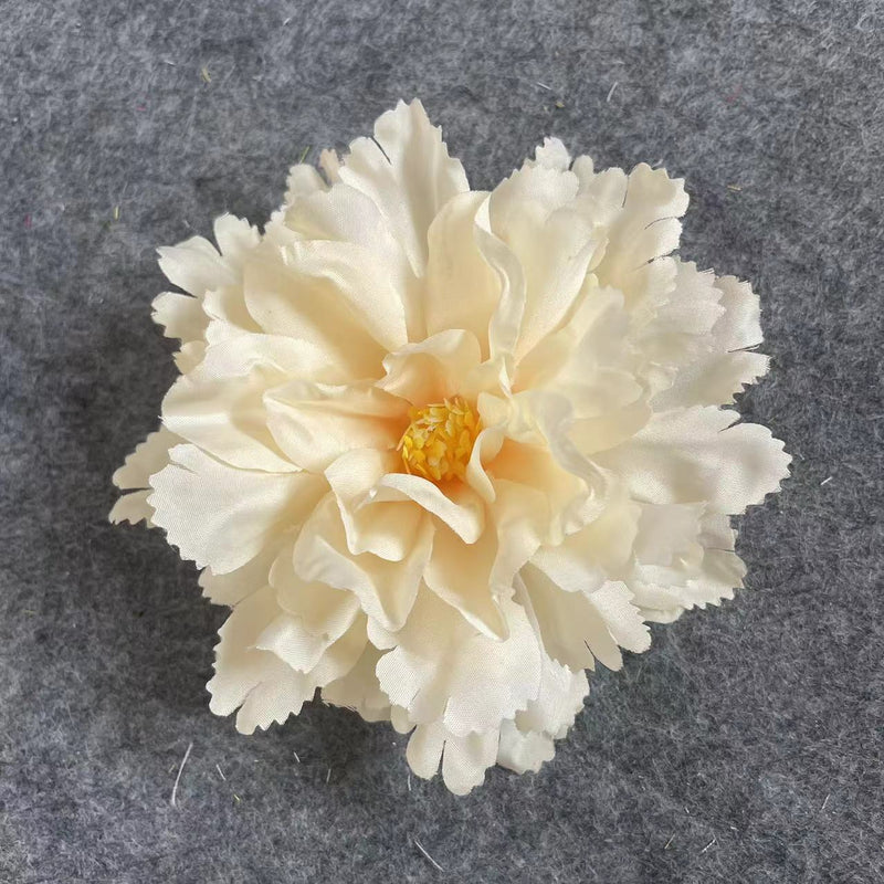 50 Pcs Artificial Hibiscus Flower Heads for Crafts Bulk Faux Silk Floral Supplies