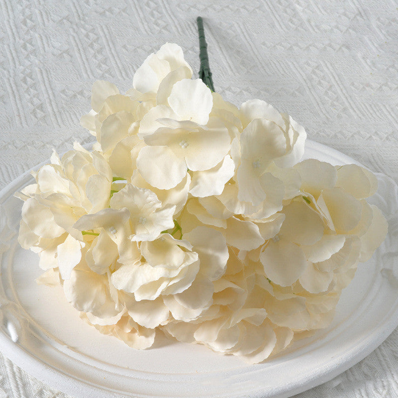 17.7 Inch Faux Silk Hydrangea Bush Bouquet Bulk Wholesale Artificial Flowers