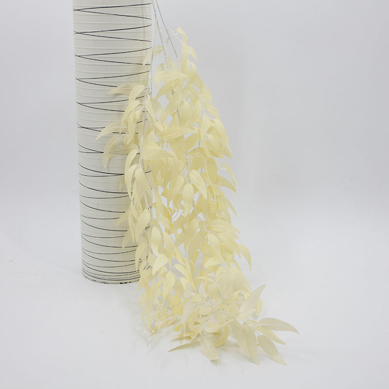 39 Inch Artificial Hanging Willow Leaf Vines, 1 Pc, Realistic Silk Twig Decoration